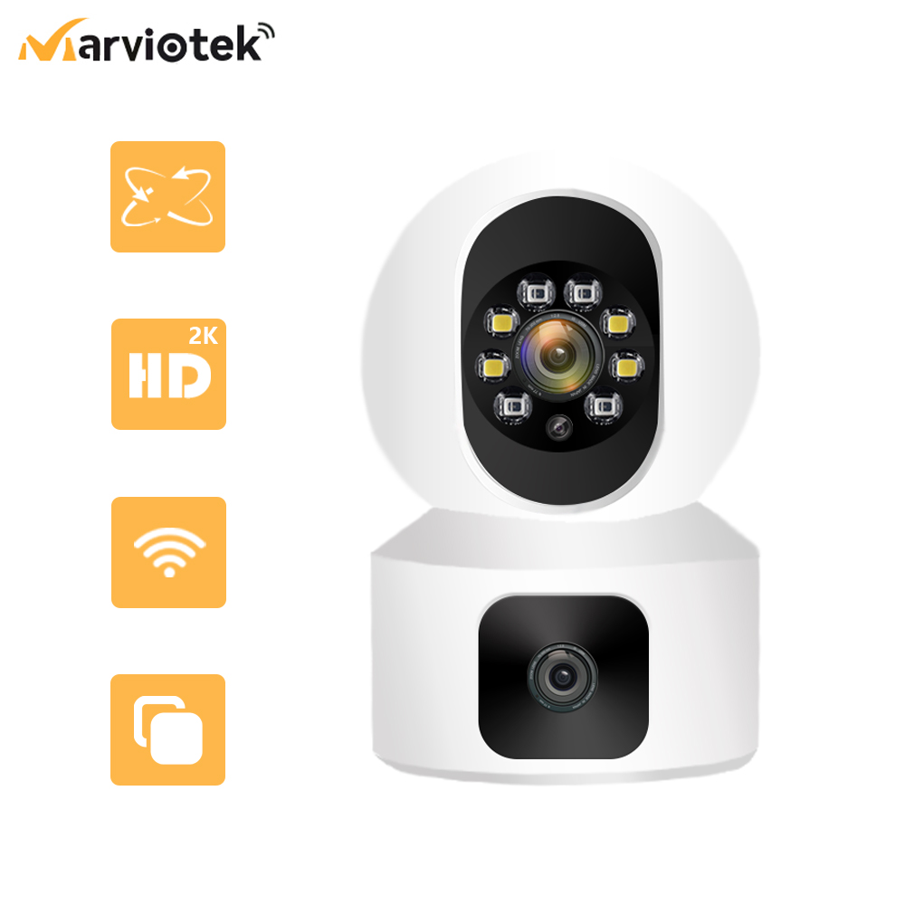 Smart Home Kamera Outdoor - 2K Wifi Survalance Kamera Icsee Daul