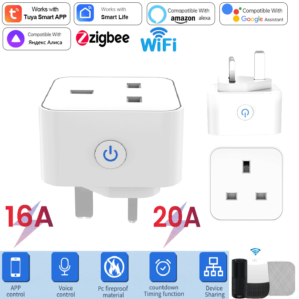 Smart Home Energy - Tuya Akıllı Priz 16A/20A WiFi veya