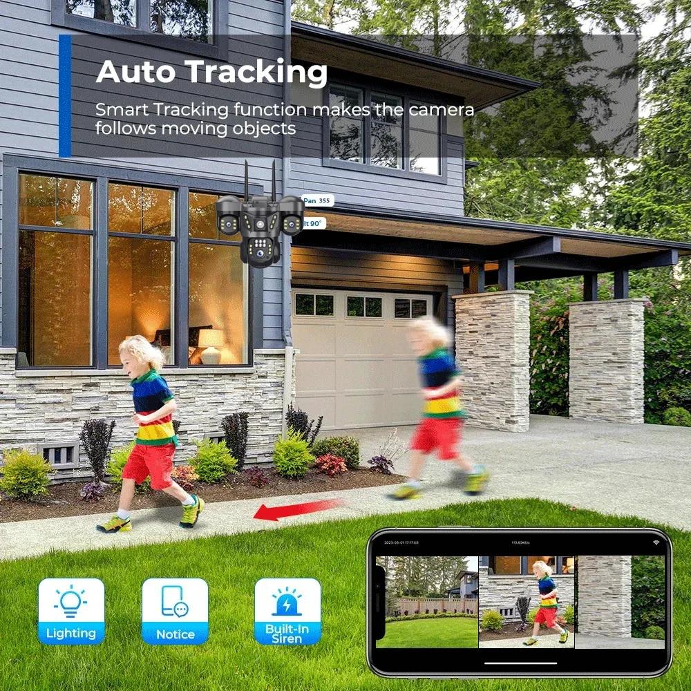 15MP 8K WIFI IP Kamera Üç Ekra - Smart Home Kamera Outdoor incelemesi ve fiyatı