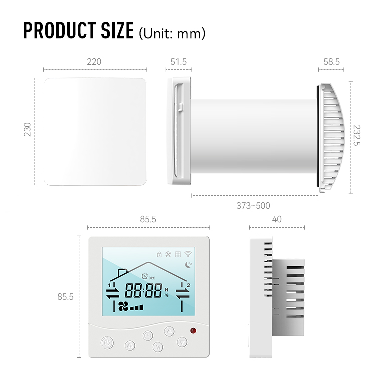 LCD Ekranlı Isı Geri Kazanımlı - Smart Home Ventilation System incelemesi ve fiyatı